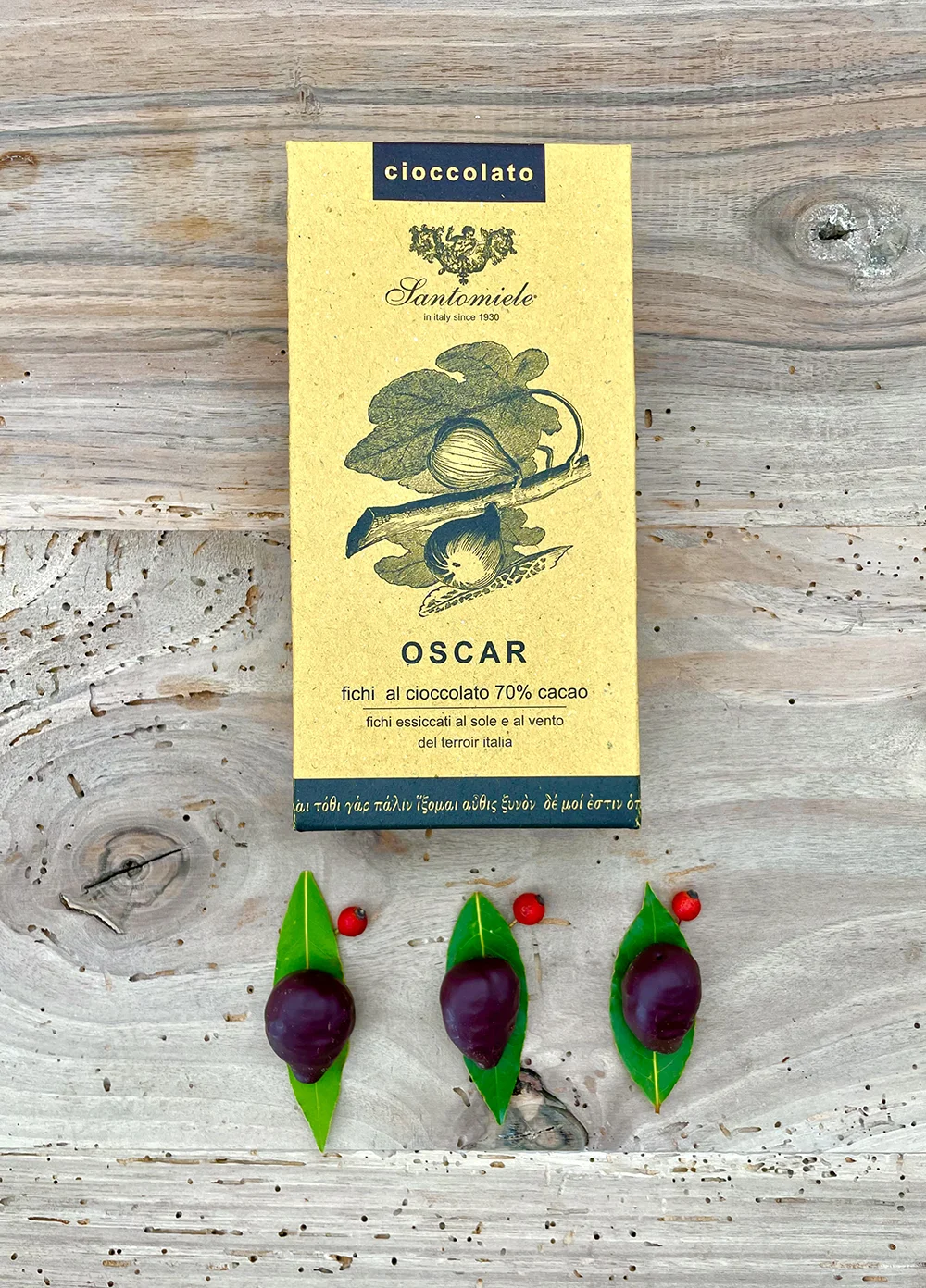 Oscar fichi al cioccolato 70% cacao Santomiele Oscar fichi al cioccolato 70% cacao Santomiele